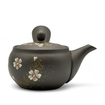 Fusensaku Nadeshi Gold Kuro Black Tokoname-yaki Kyusu - Japanese Teapot