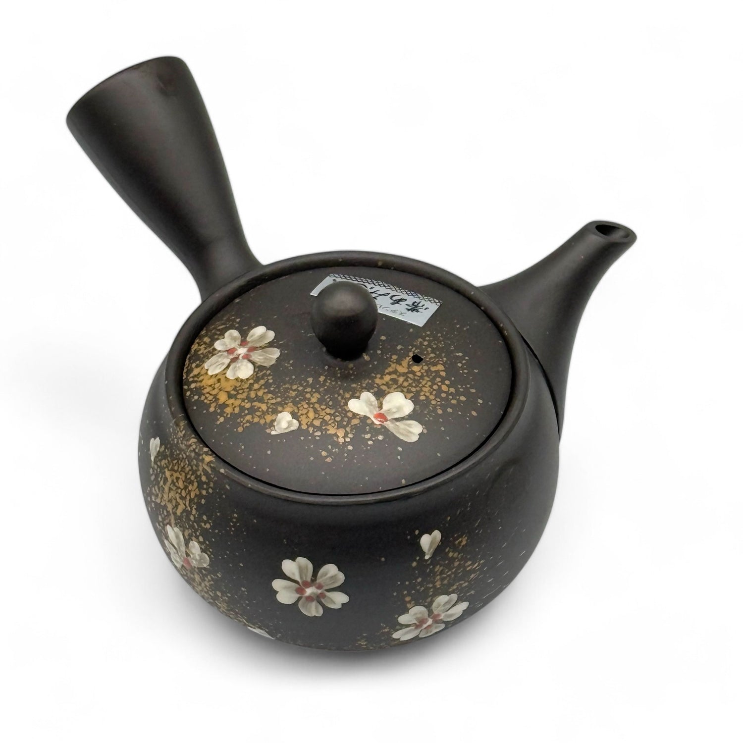 Fusensaku Nadeshi Gold Kuro Black Tokoname-yaki Kyusu - Japanese Teapot