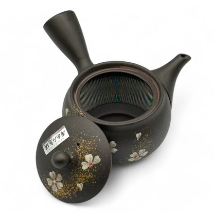 Fusensaku Nadeshi Gold Kuro Black Tokoname-yaki Kyusu - Japanese Teapot