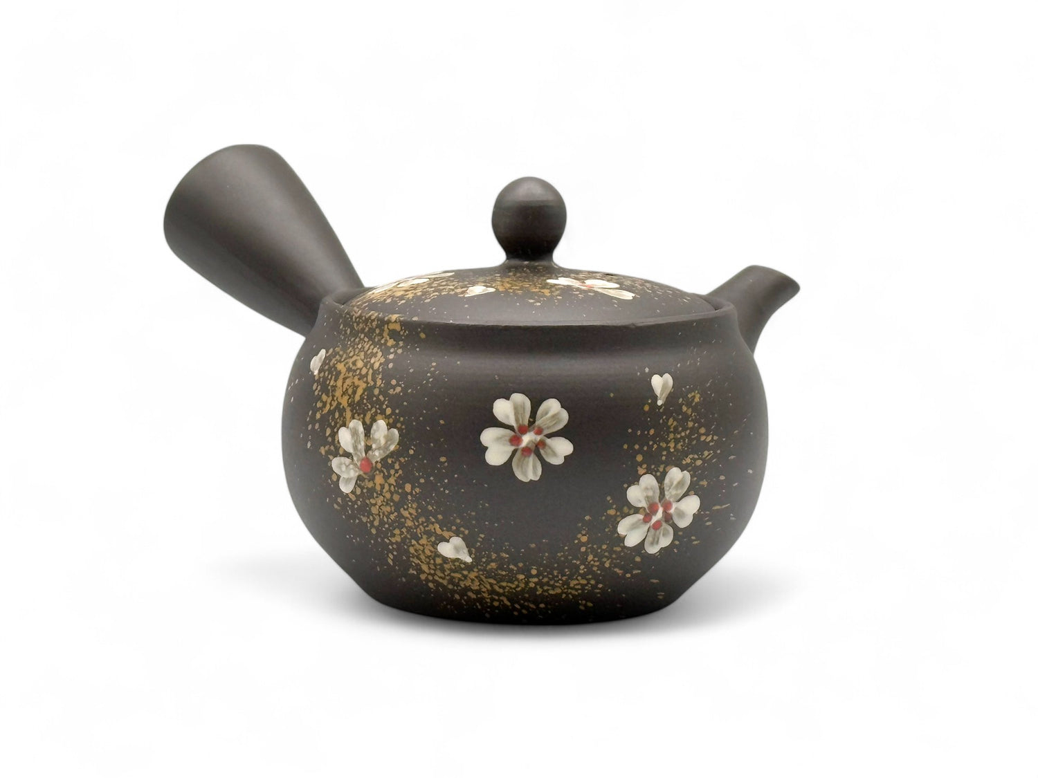 Fusensaku Nadeshi Gold Kuro Black Tokoname-yaki Kyusu - Japanese Teapot