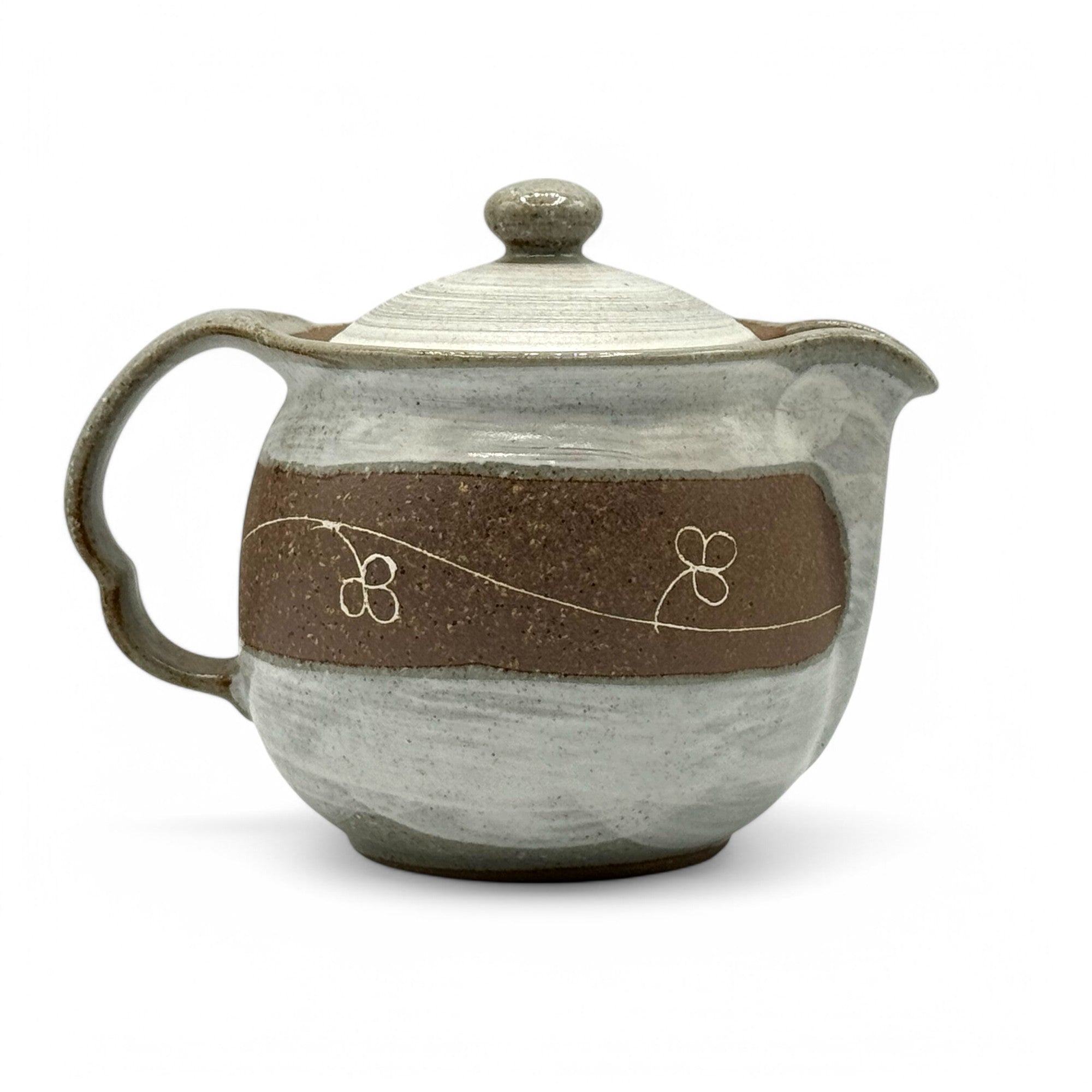 Karatsu Gray Tokoname-yaki Kyusu - Japanese Teapot