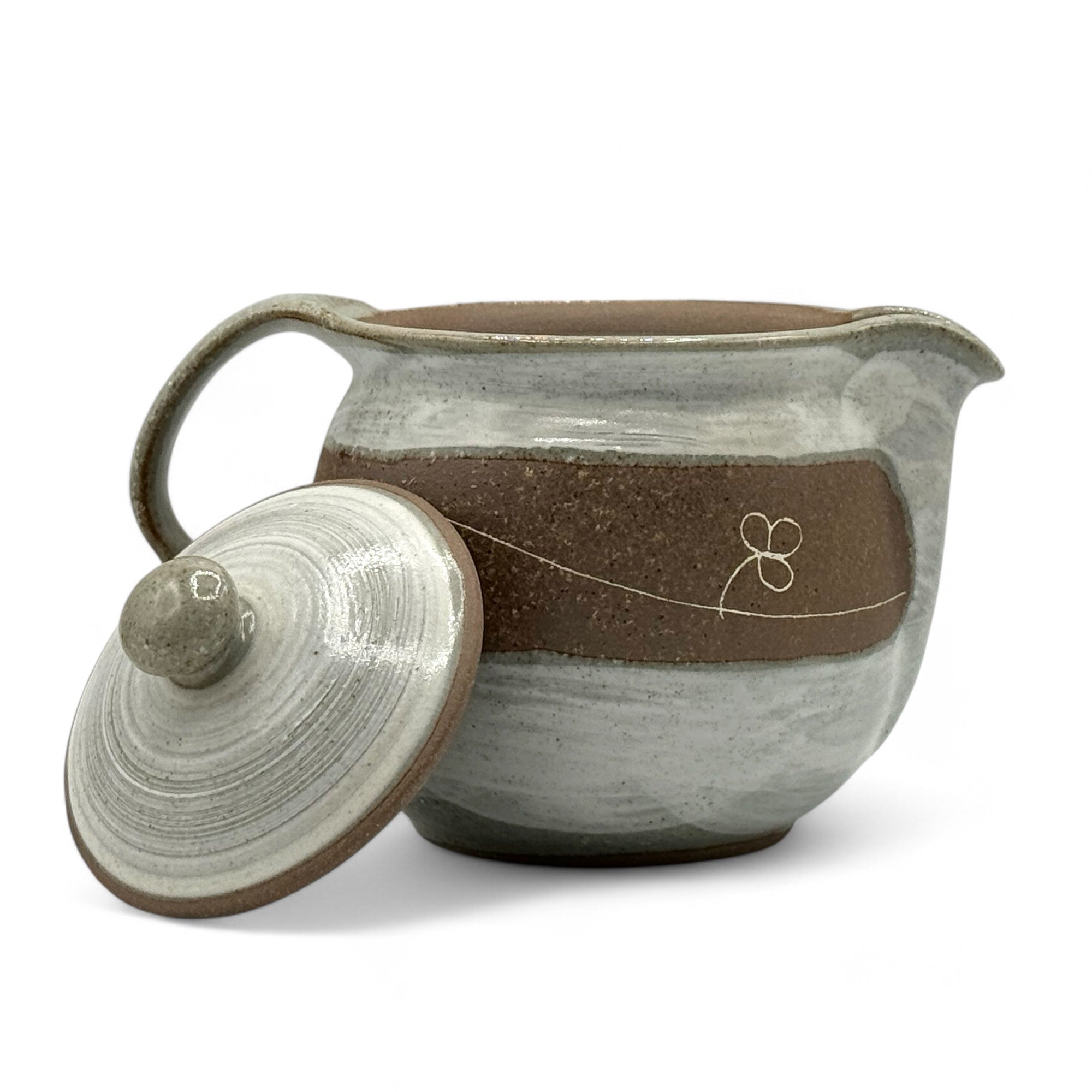 Karatsu Gray Tokoname-yaki Kyusu - Japanese Teapot