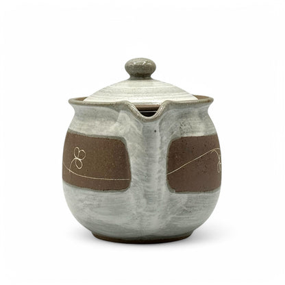 Karatsu Gray Tokoname-yaki Kyusu - Japanese Teapot