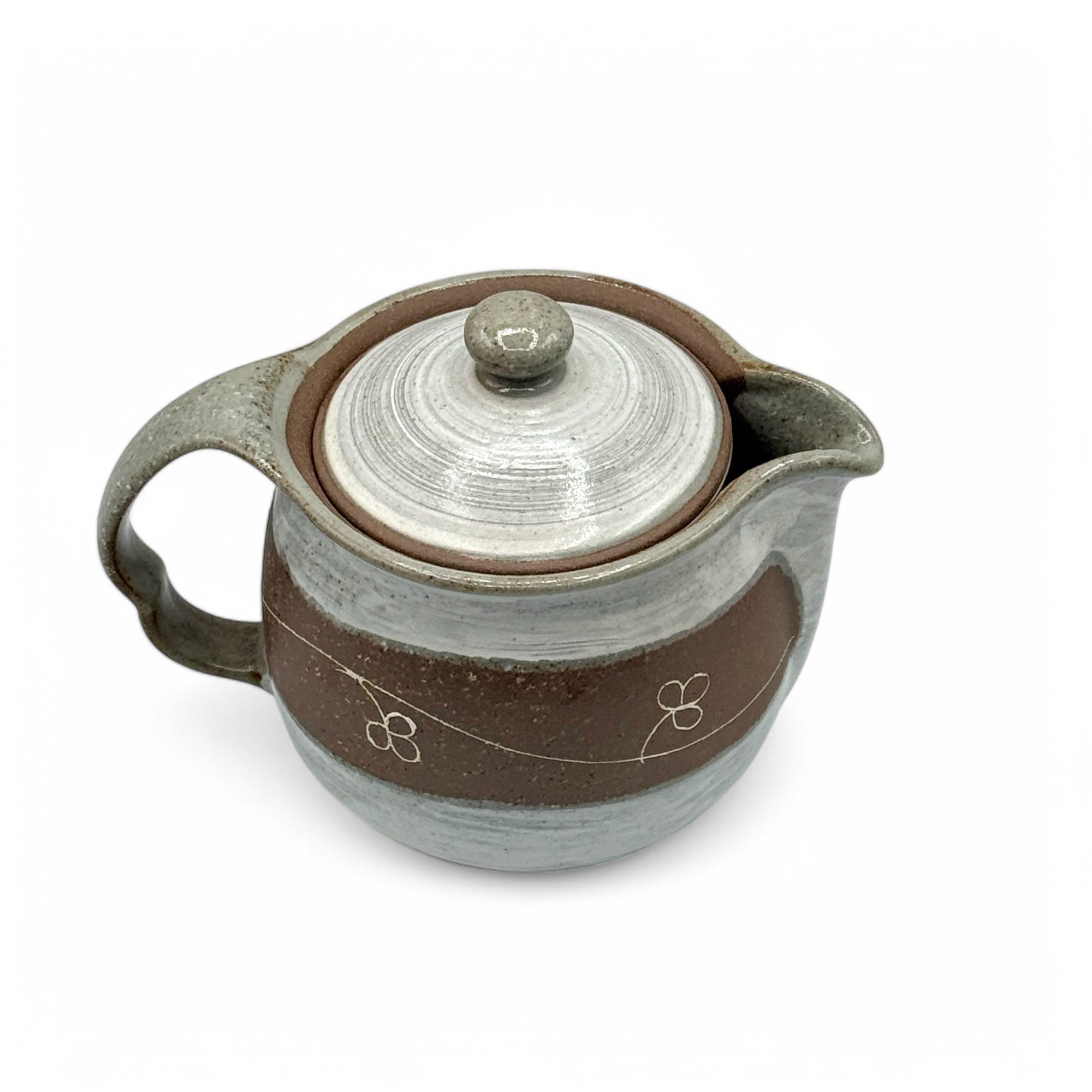 Karatsu Gray Tokoname-yaki Kyusu - Japanese Teapot