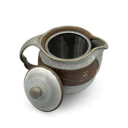 Karatsu Gray Tokoname-yaki Kyusu - Japanese Teapot