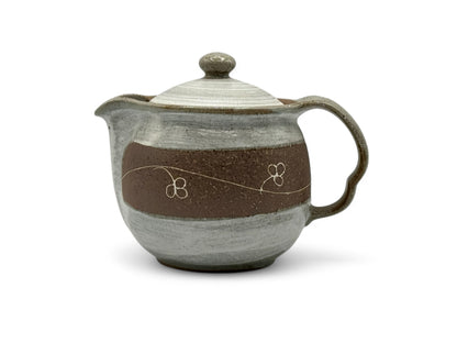 Karatsu Gray Tokoname-yaki Kyusu - Japanese Teapot