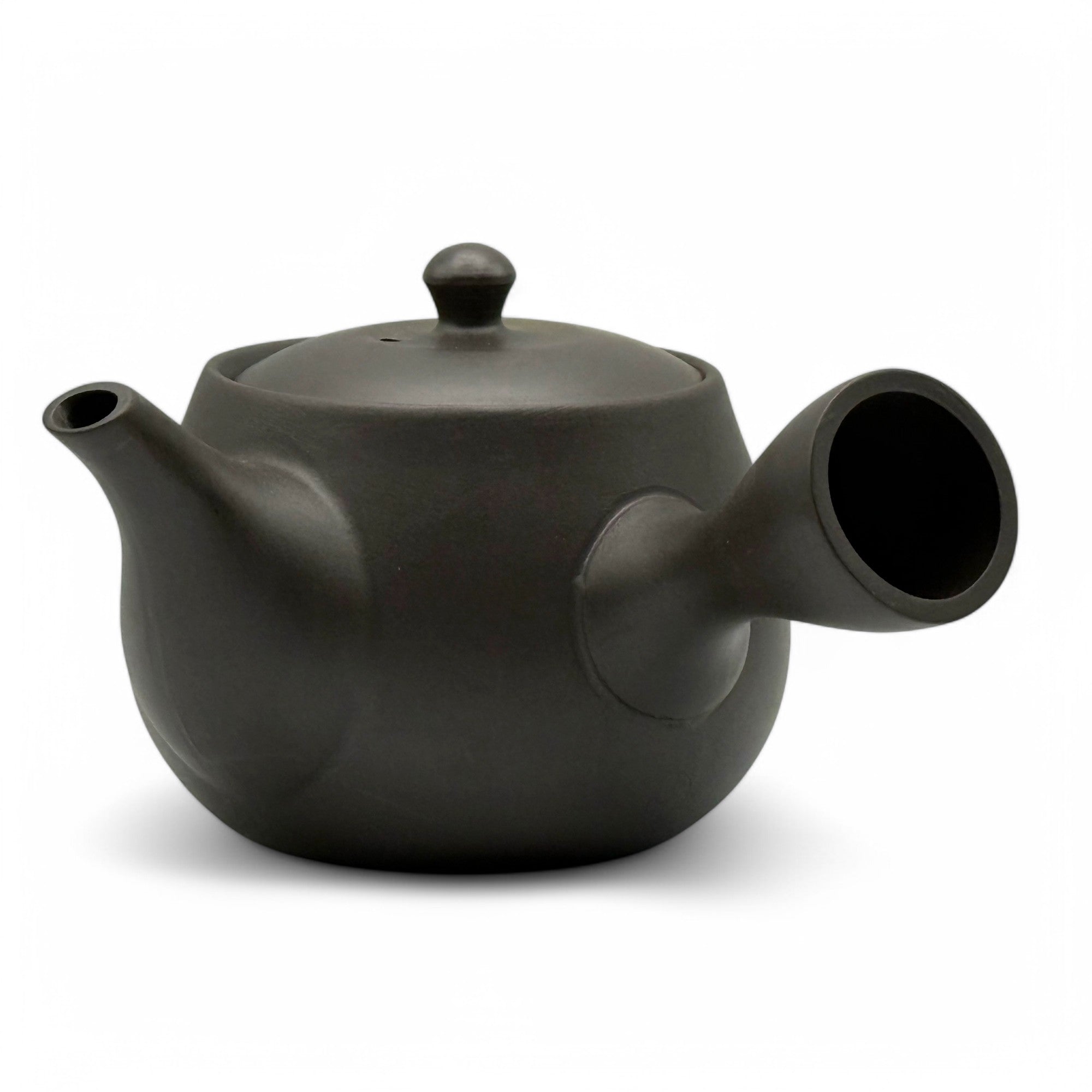 Kaiga Hana Black Tokoname-yaki Kyusu - Japanese Teapot