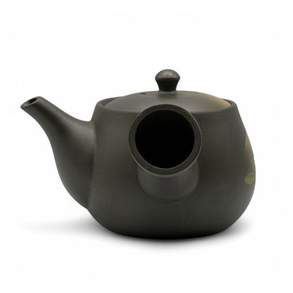 Kaiga Hana Black Tokoname-yaki Kyusu - Japanese Teapot