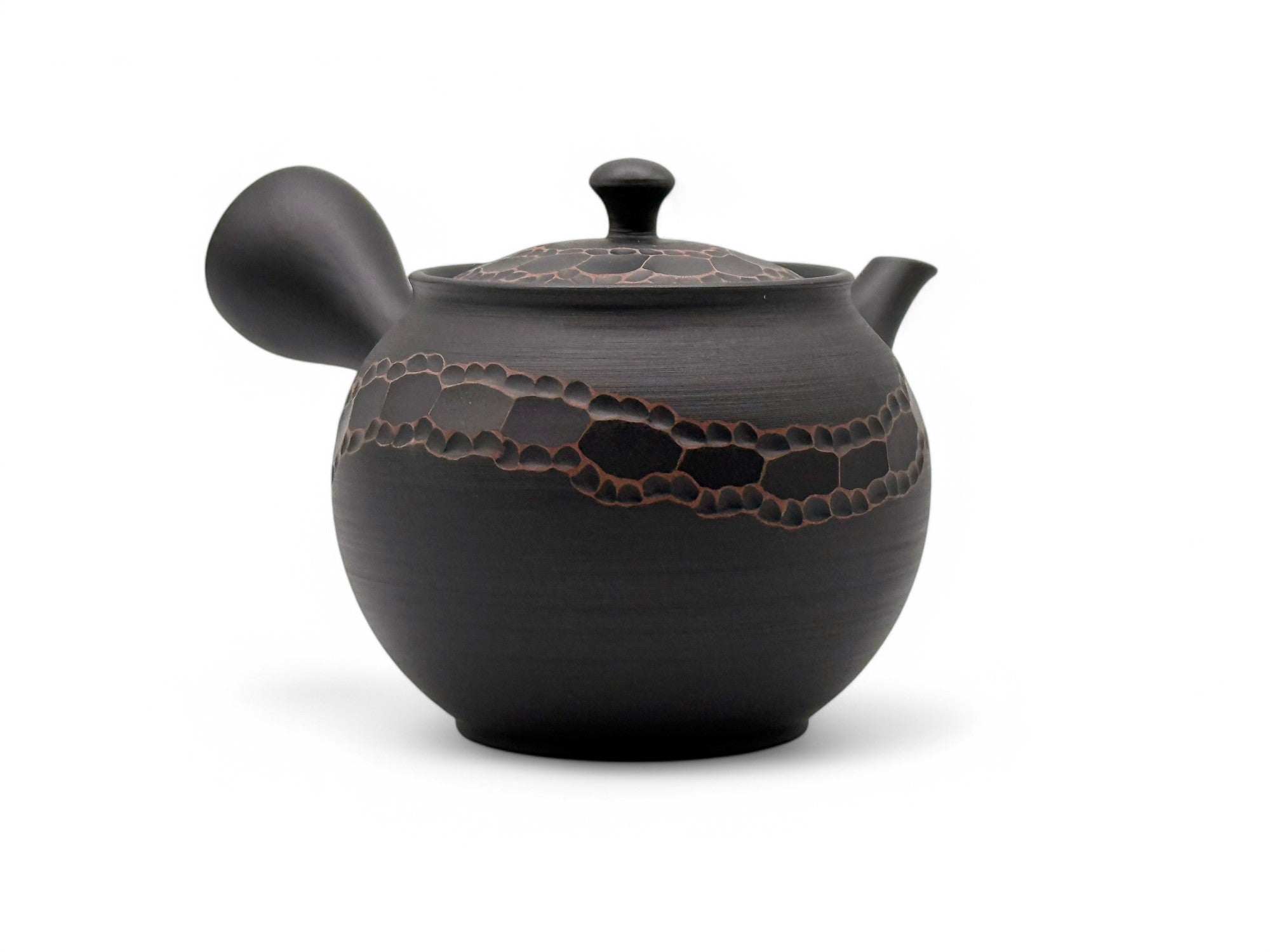 Uroko Black Tokoname-yaki Kyusu - Japanese Teapot