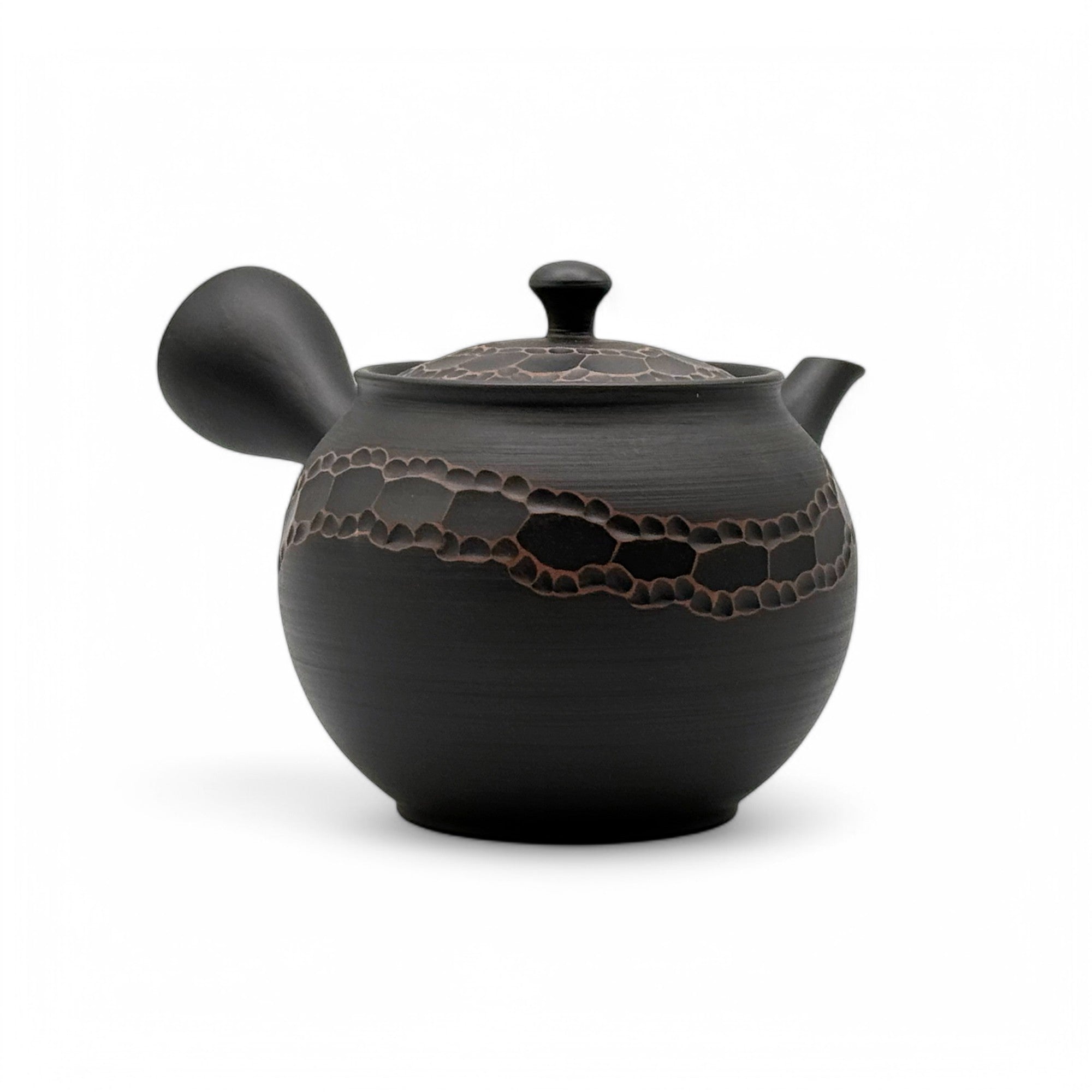 Uroko Black Tokoname-yaki Kyusu - Japanese Teapot