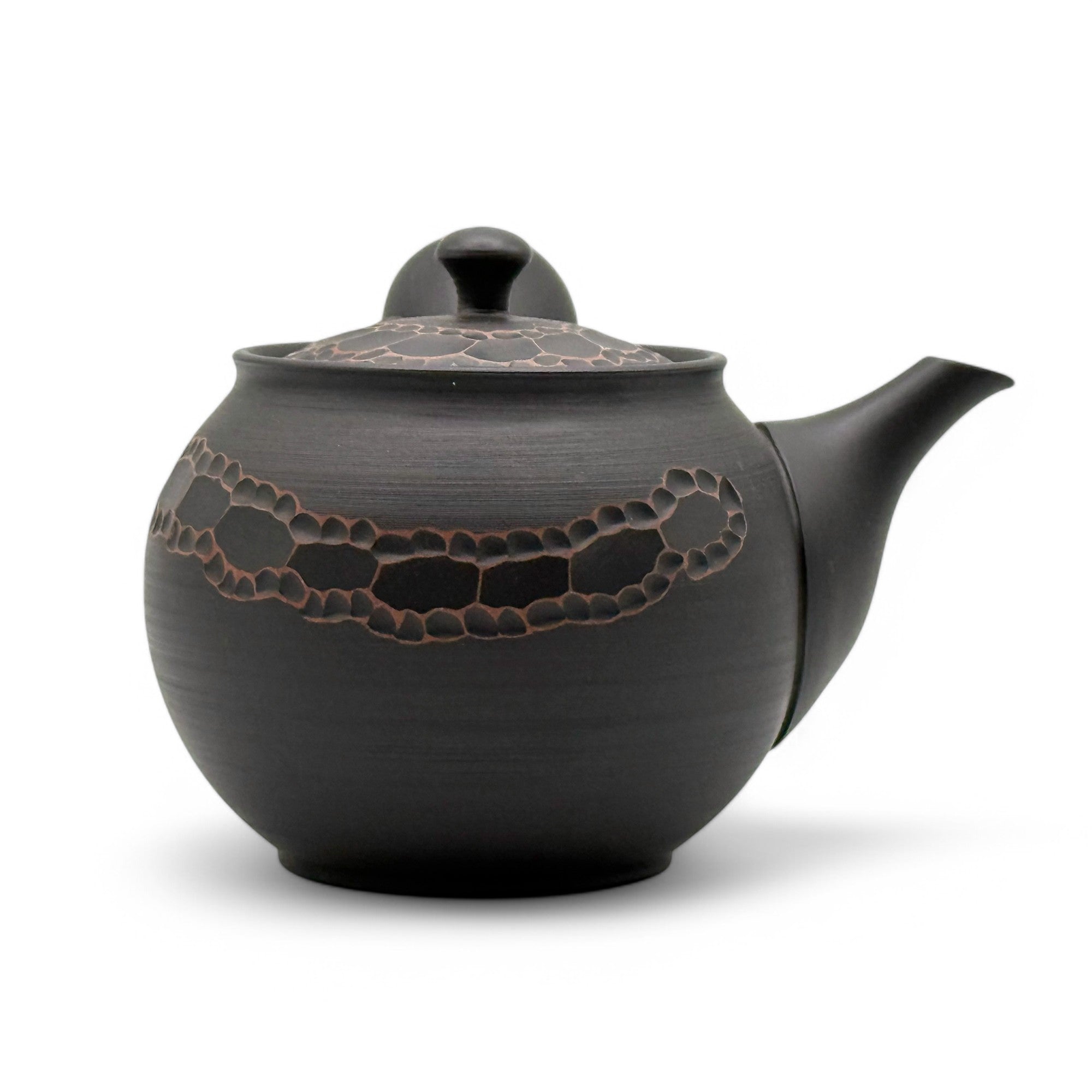 Uroko Black Tokoname-yaki Kyusu - Japanese Teapot