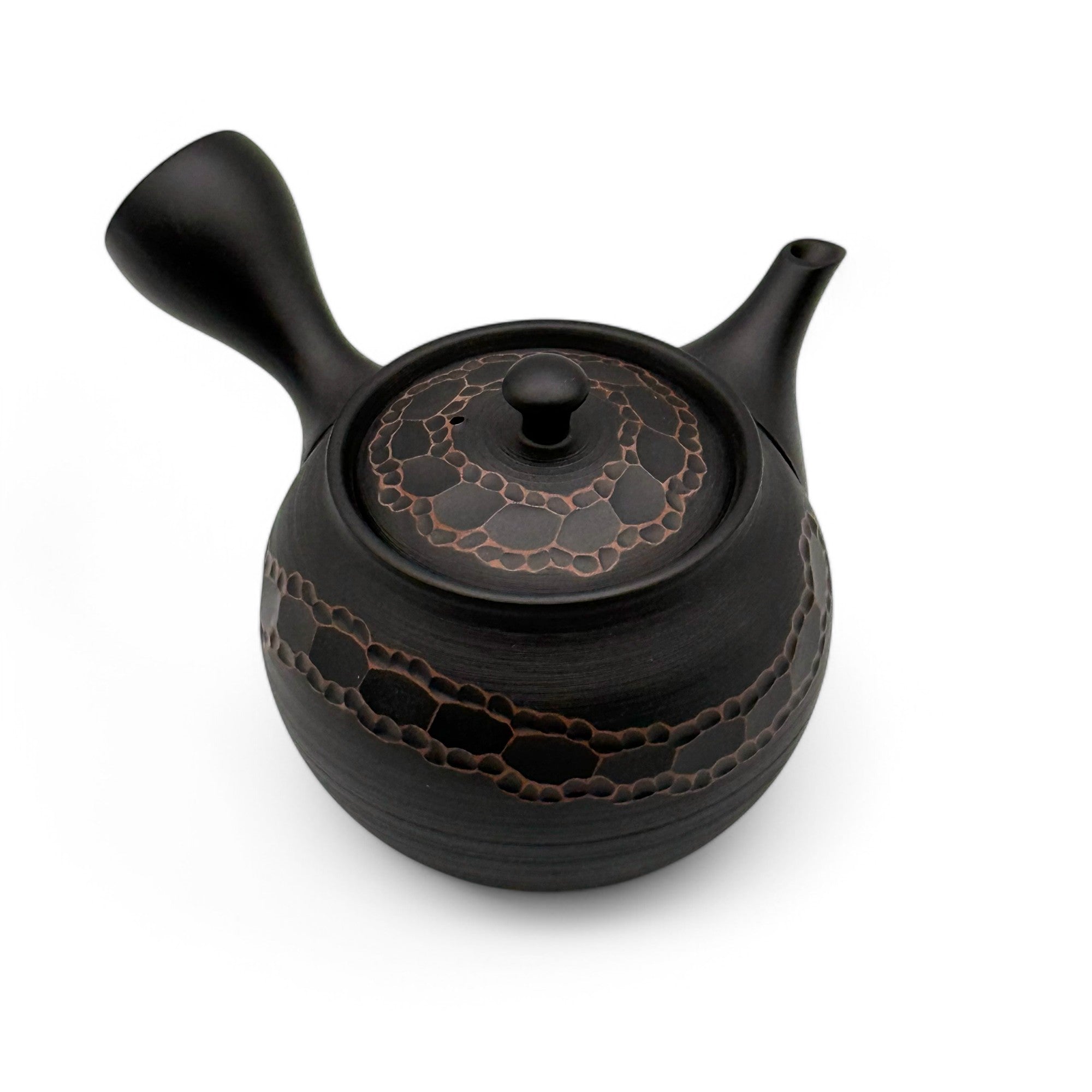 Uroko Black Tokoname-yaki Kyusu - Japanese Teapot