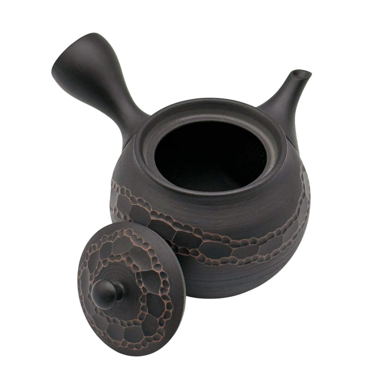 Uroko Black Tokoname-yaki Kyusu - Japanese Teapot