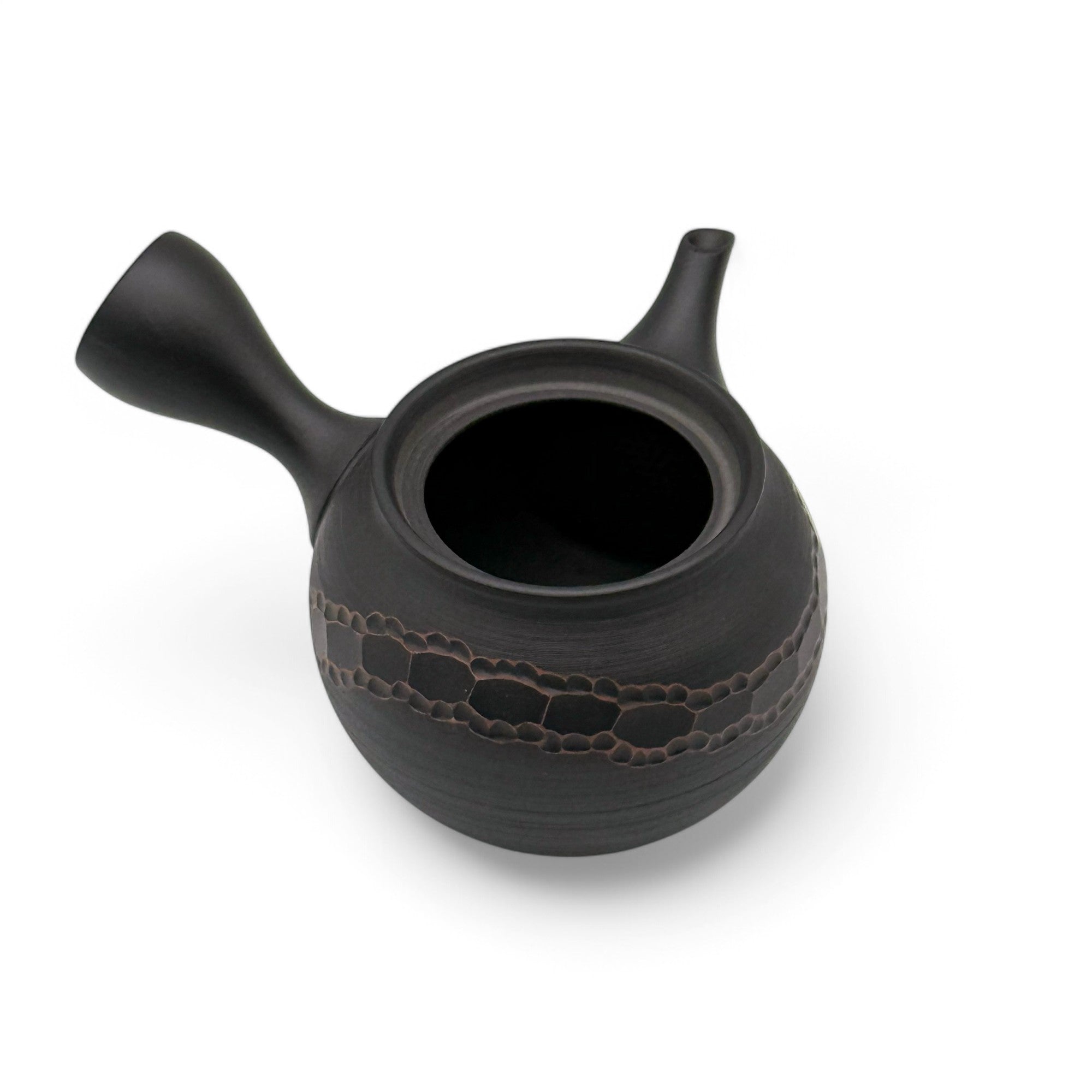 Uroko Black Tokoname-yaki Kyusu - Japanese Teapot