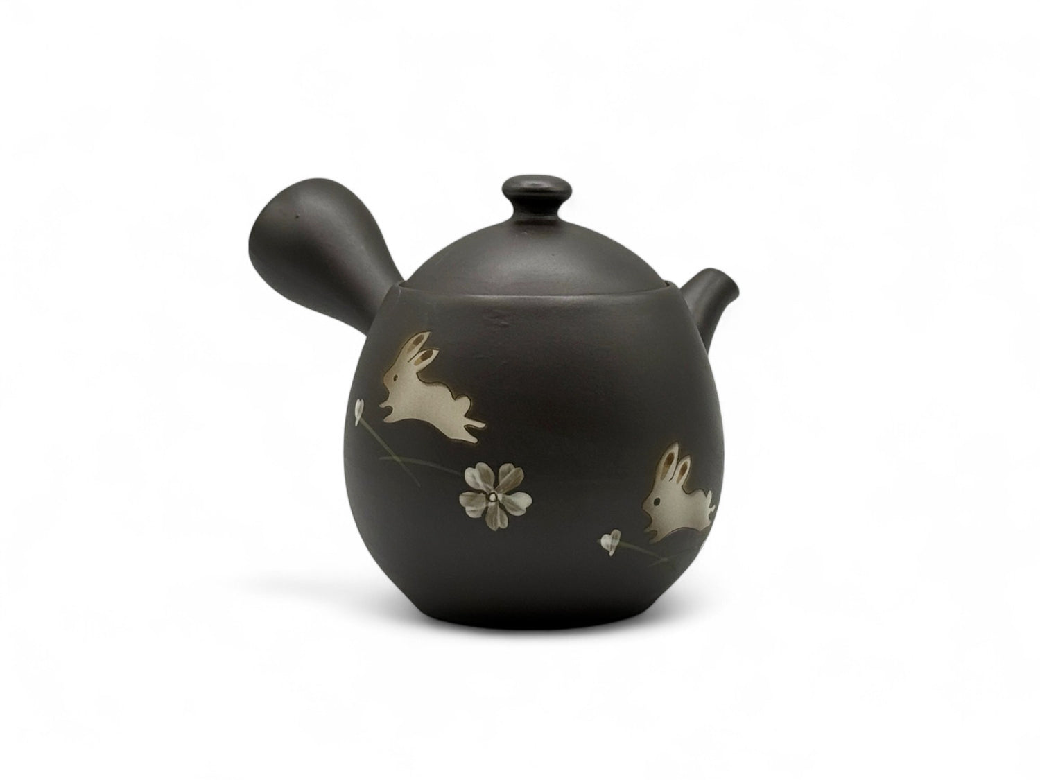 Fusensaku Kuro Usagi Black Tokoname-yaki Kyusu - Japanese Teapot