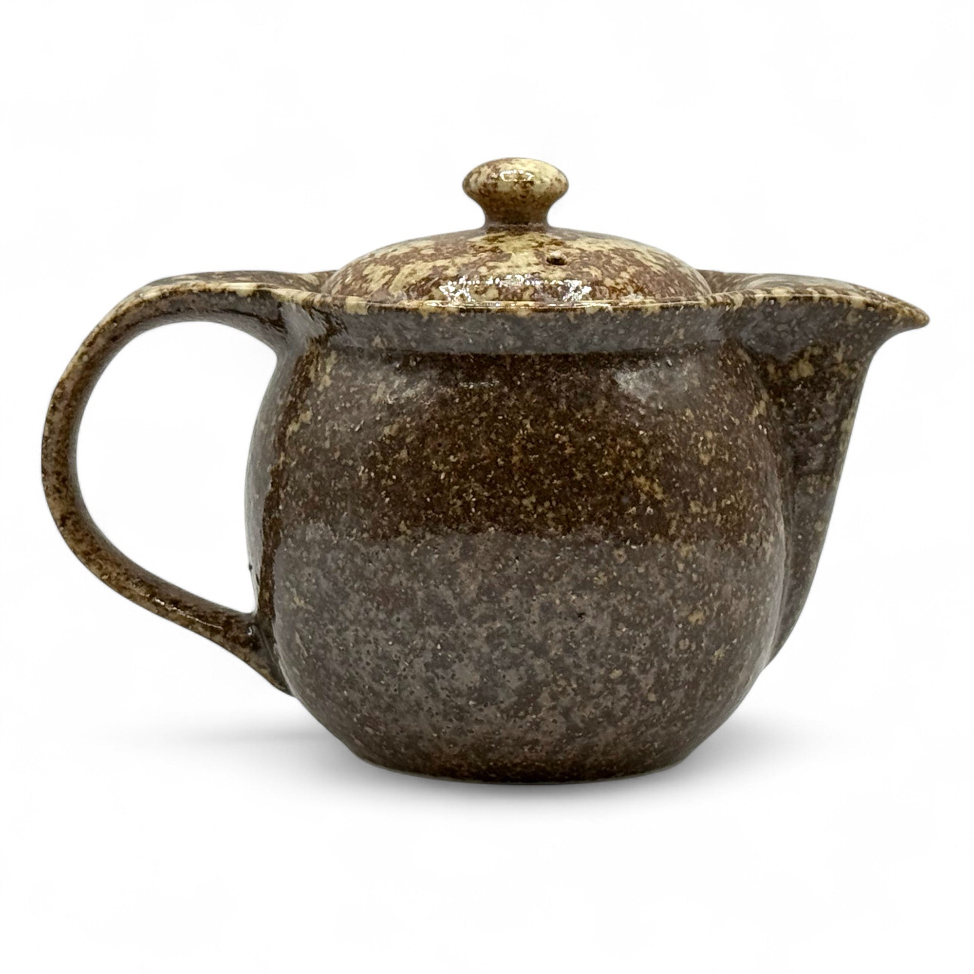Kyo Usagi Brown Mino-yaki Kyusu - Japanese Teapot