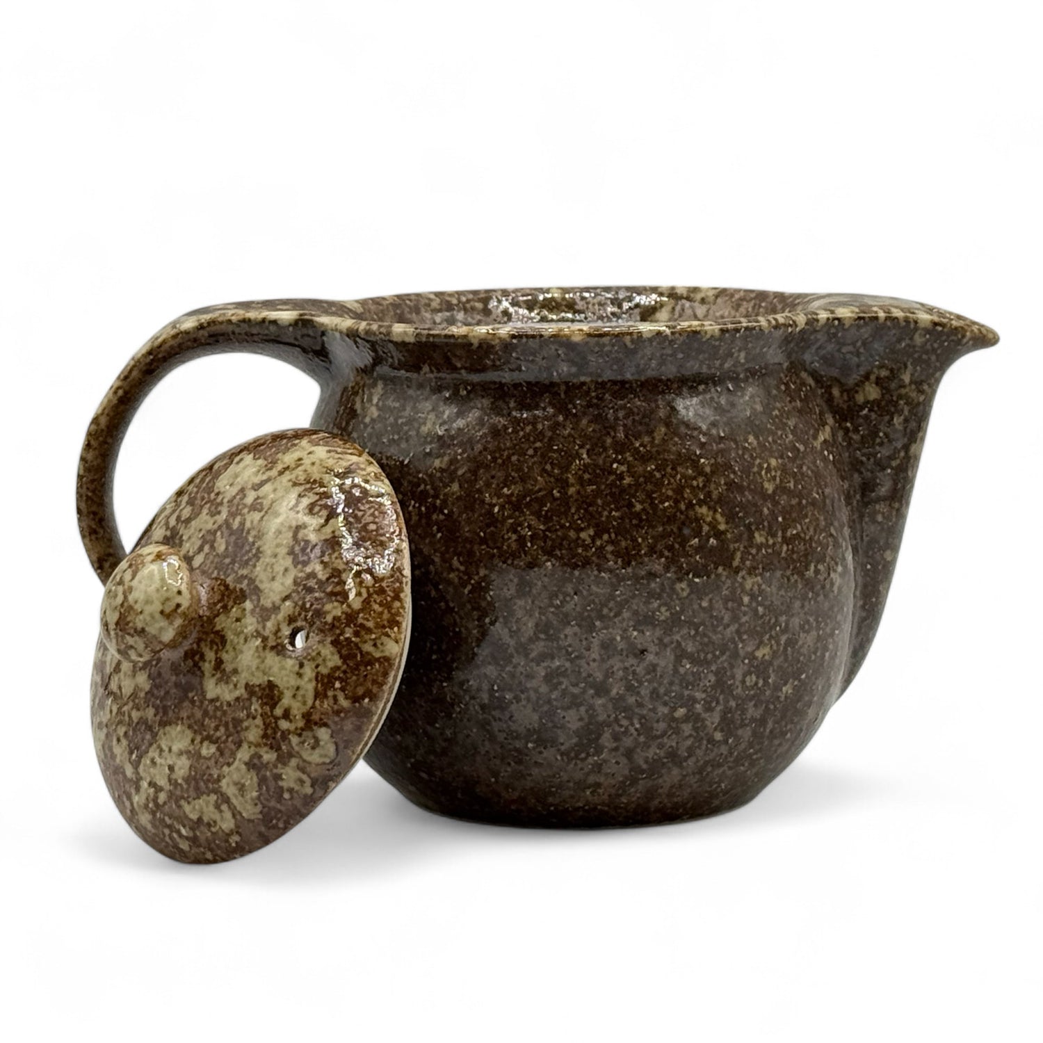 Kyo Usagi Brown Mino-yaki Kyusu - Japanese Teapot