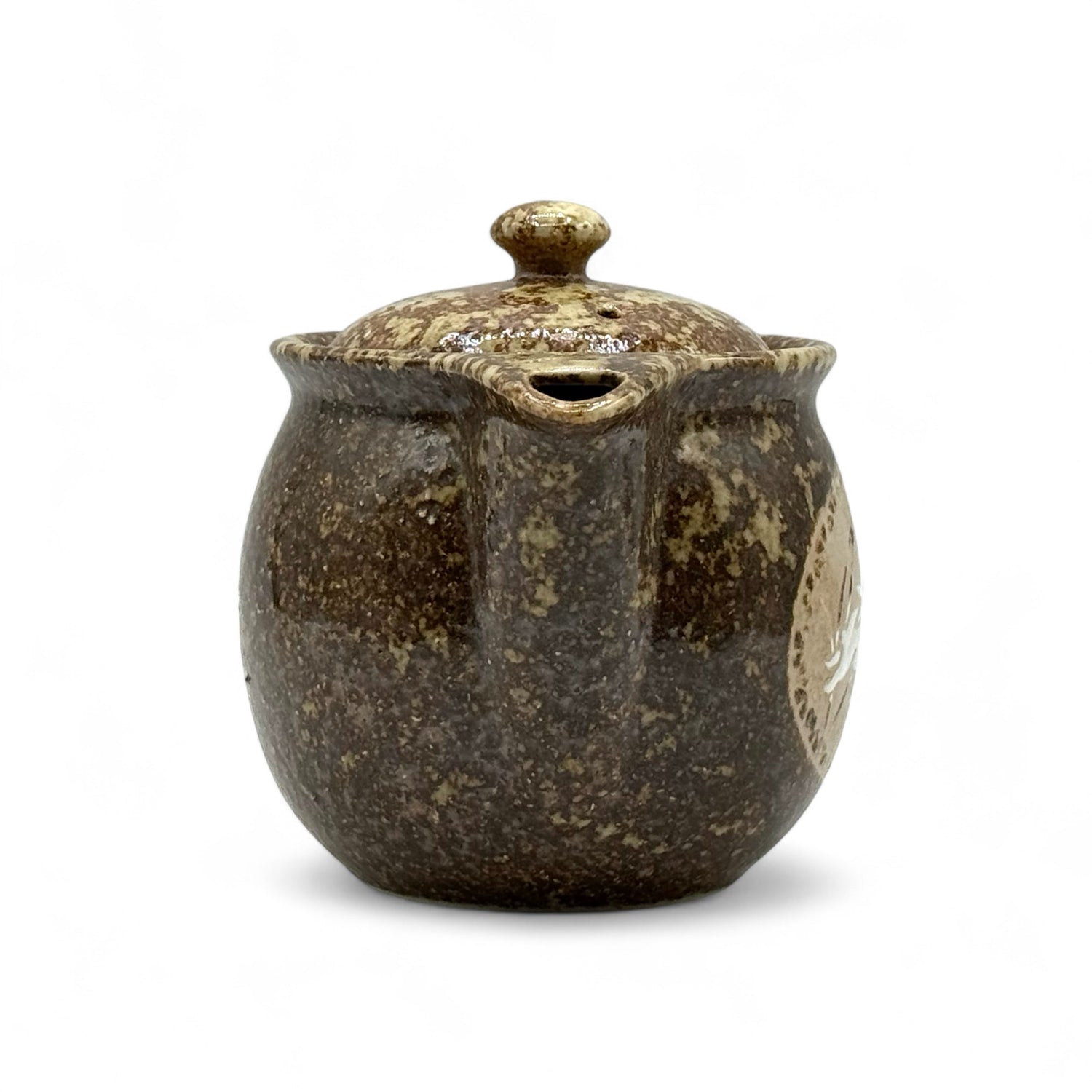 Kyo Usagi Brown Mino-yaki Kyusu - Japanese Teapot