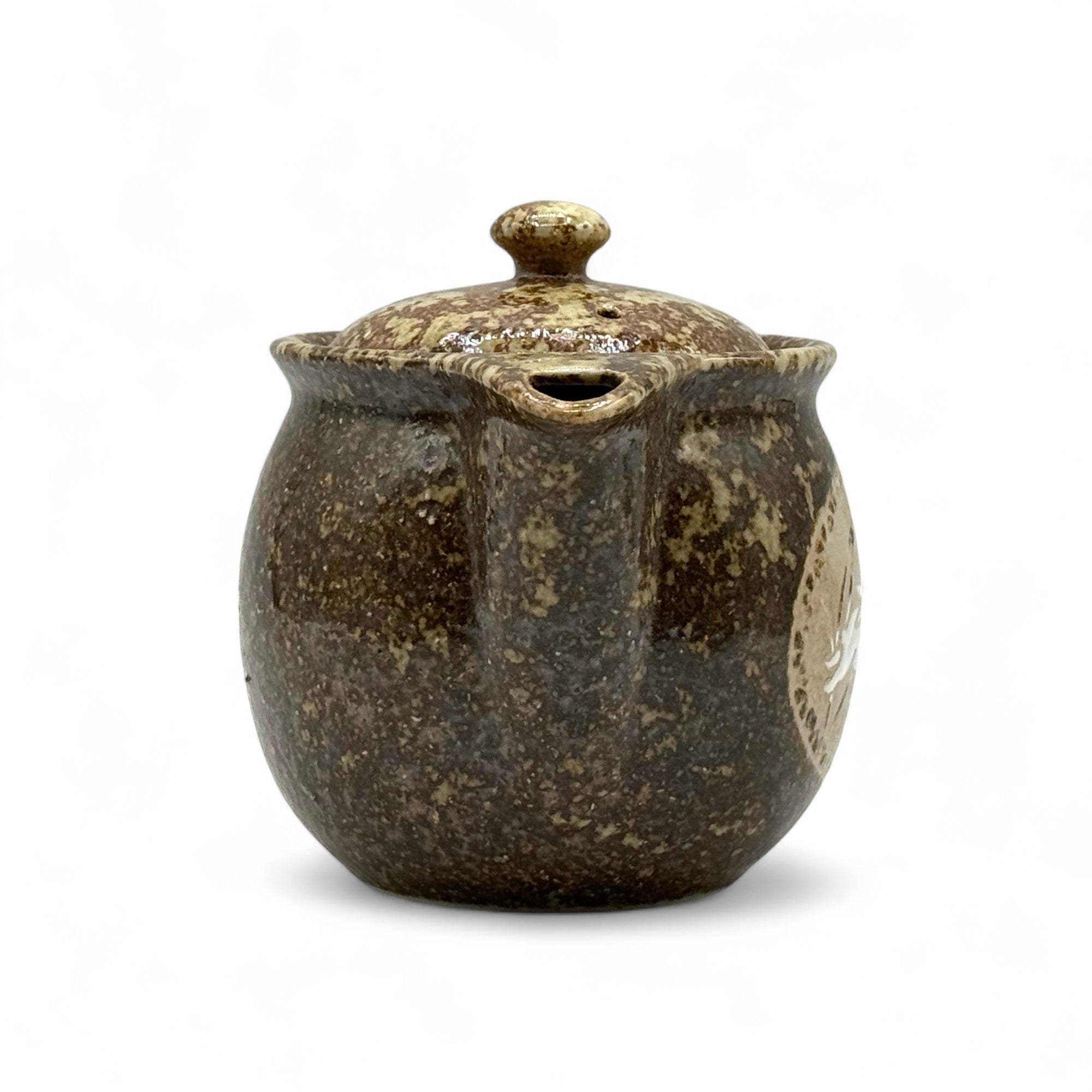 Kyo Usagi Brown Mino-yaki Kyusu - Japanese Teapot