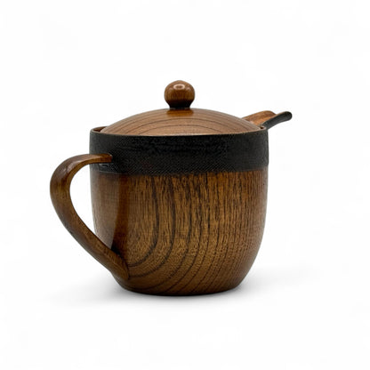 Maru Wooden Brown Kyusu - Japanese Teapot