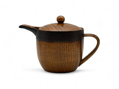 Maru Wooden Brown Kyusu - Japanese Teapot