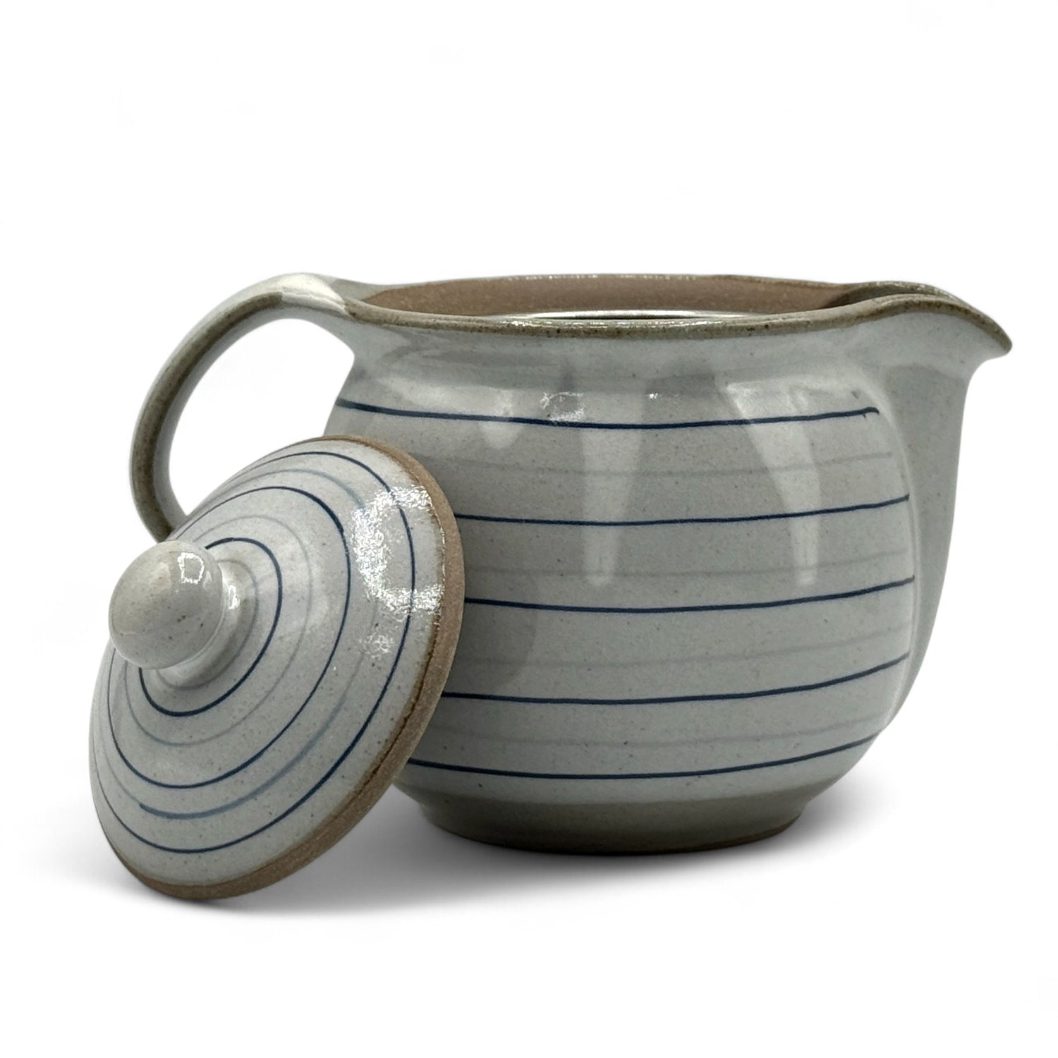 Koma Suji Gray Tokoname-yaki Kyusu - Japanese Teapot