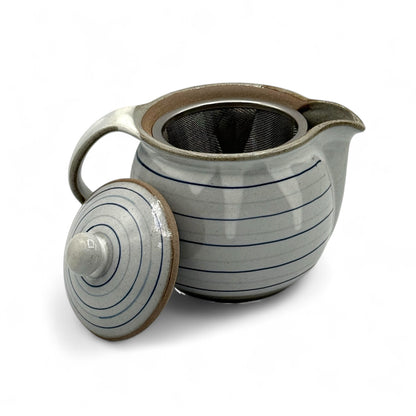 Koma Suji Gray Tokoname-yaki Kyusu - Japanese Teapot