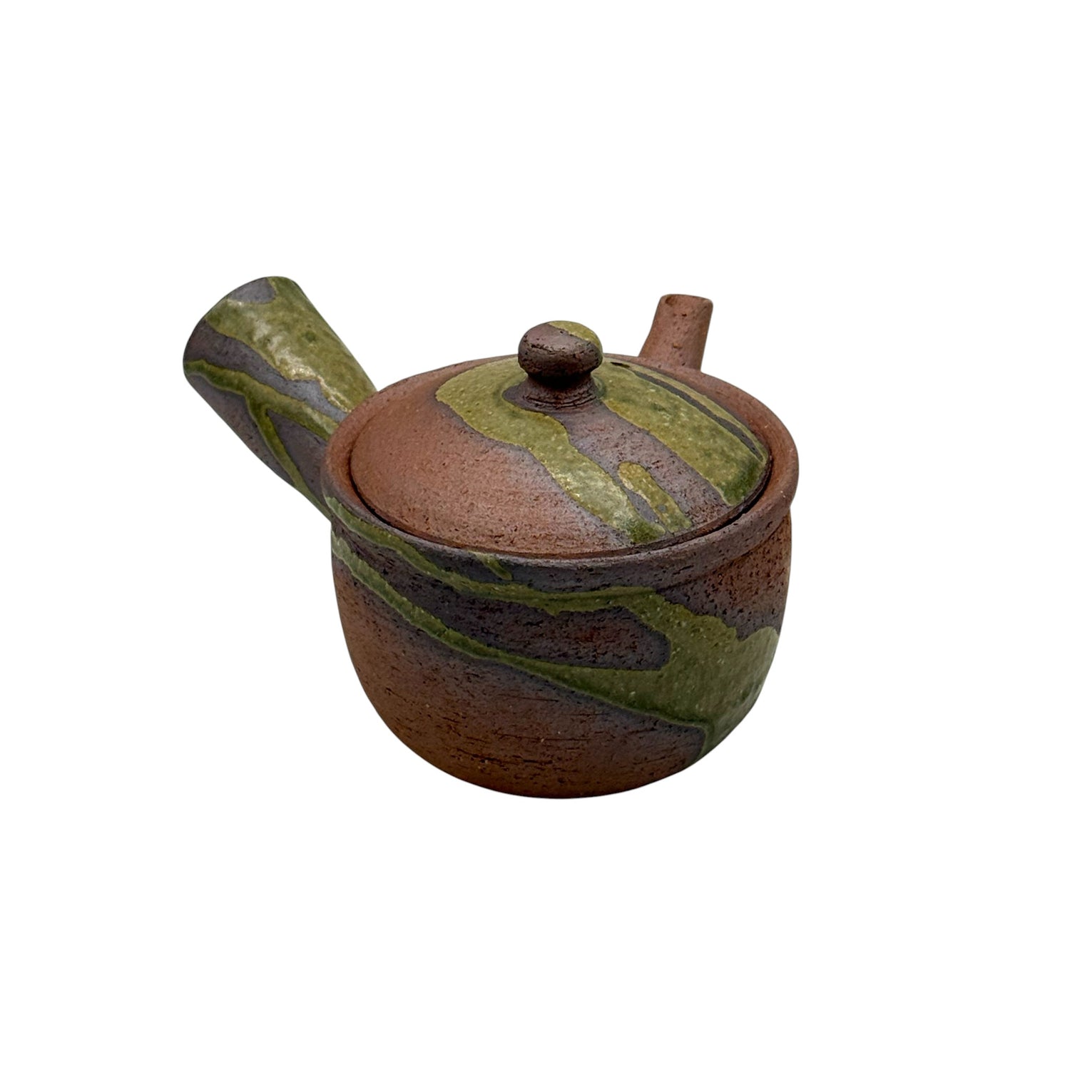 Aka Tenzo Red Brown Shigaraki-yaki Kyusu - Japanese Teapot