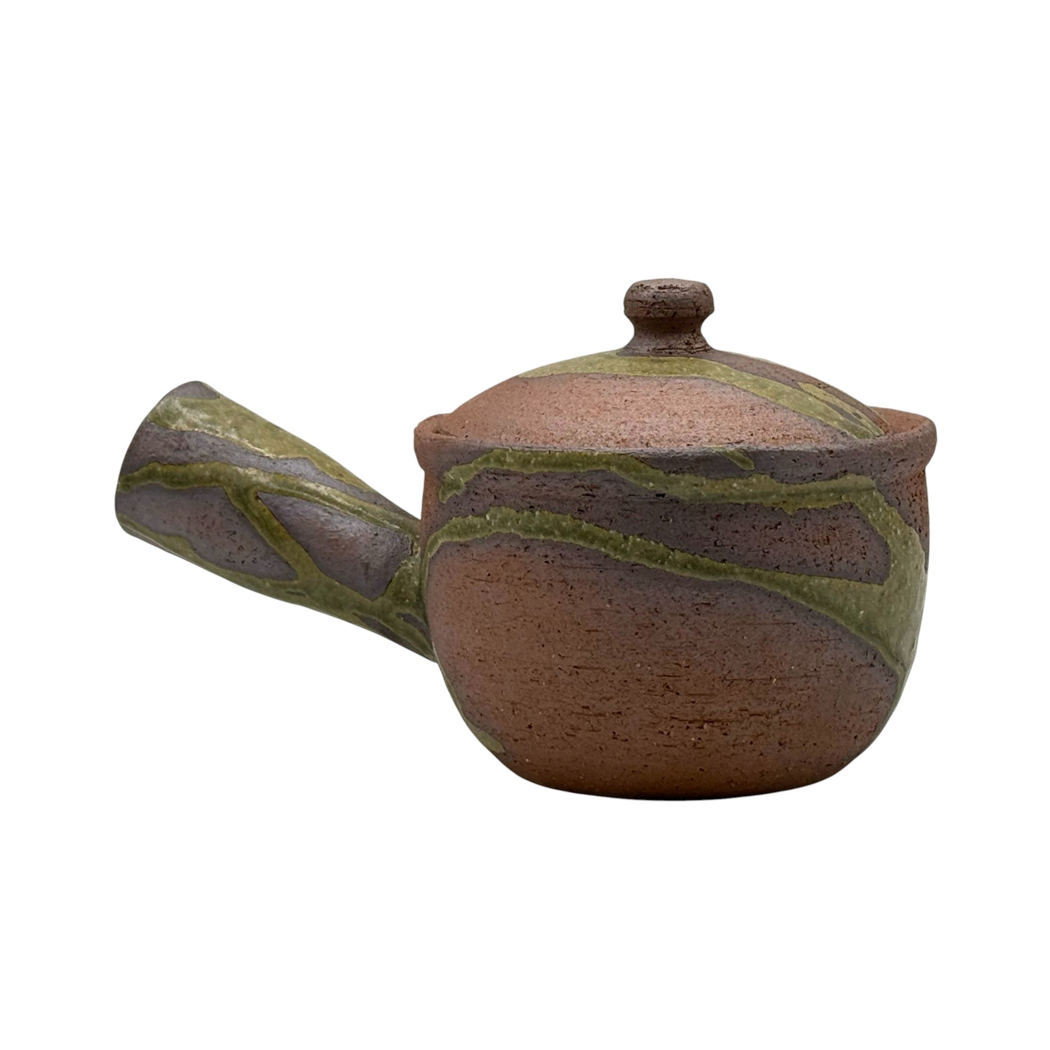 Aka Tenzo Red Brown Shigaraki-yaki Kyusu - Japanese Teapot