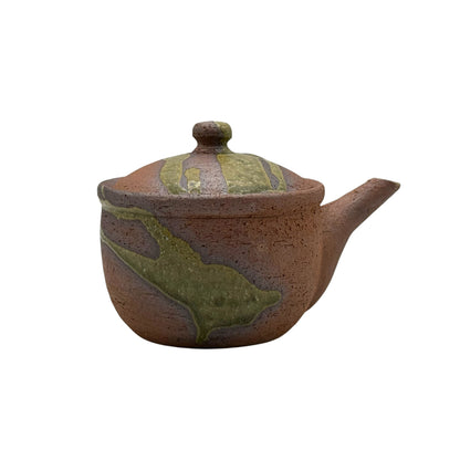 Aka Tenzo Red Brown Shigaraki-yaki Kyusu - Japanese Teapot