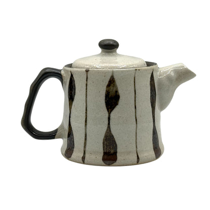 Sabi Jyukusa White Mino-yaki Kyusu - Japanese Teapot