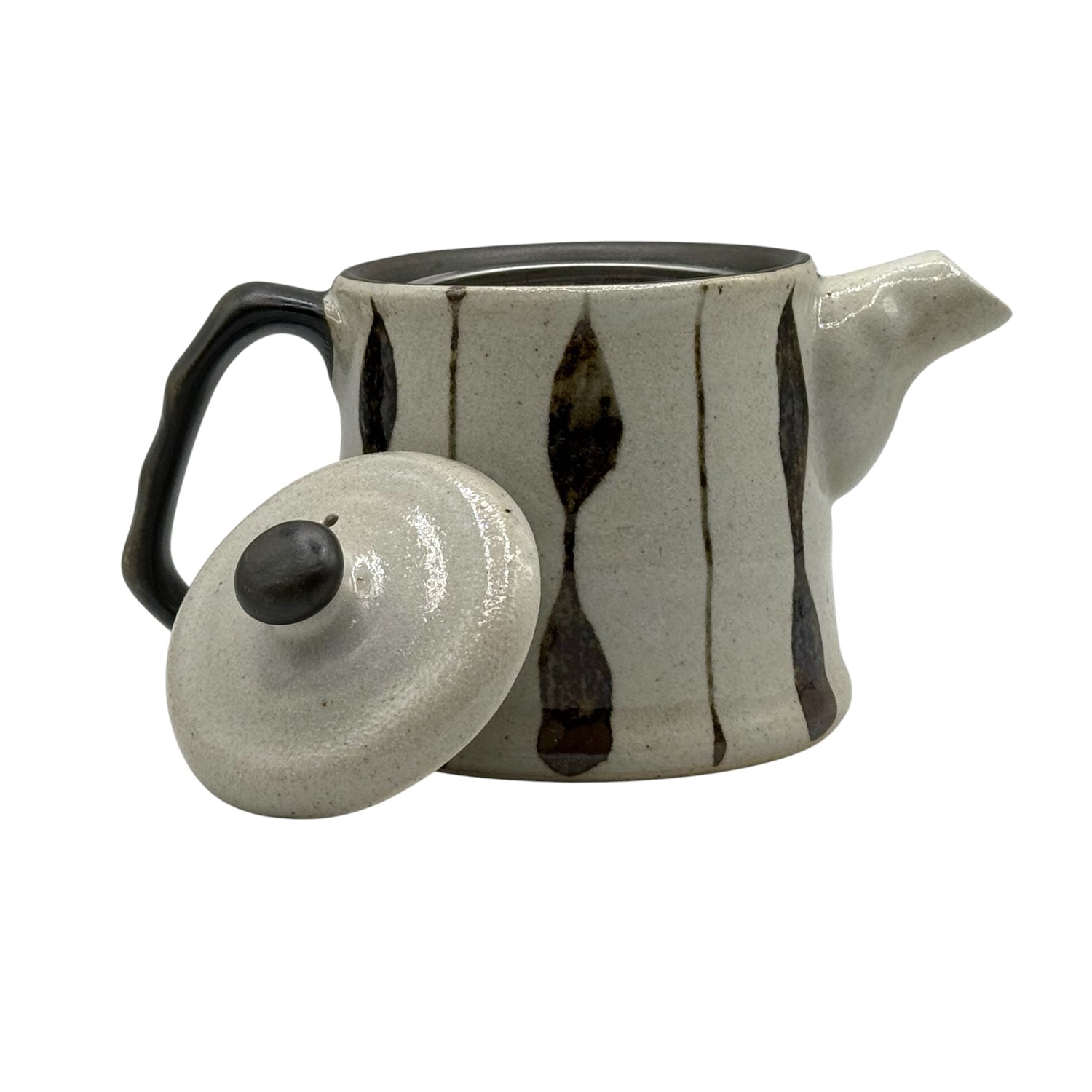 Sabi Jyukusa White Mino-yaki Kyusu - Japanese Teapot