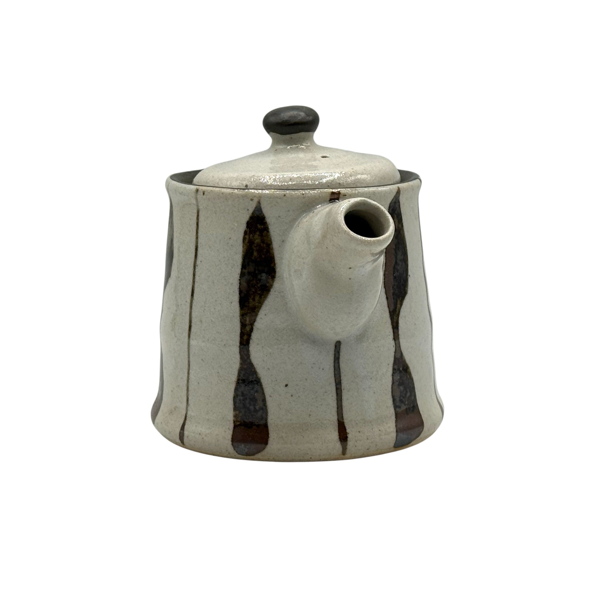 Sabi Jyukusa White Mino-yaki Kyusu - Japanese Teapot