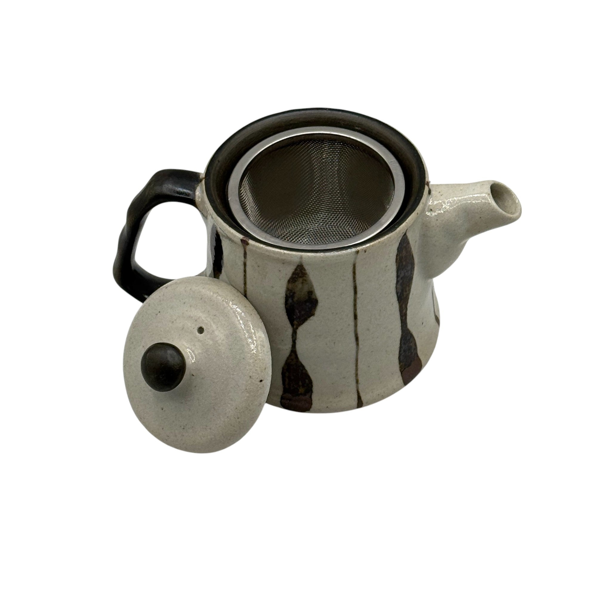 Sabi Jyukusa White Mino-yaki Kyusu - Japanese Teapot