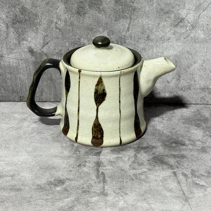 Sabi Jyukusa White Mino-yaki Kyusu - Japanese Teapot