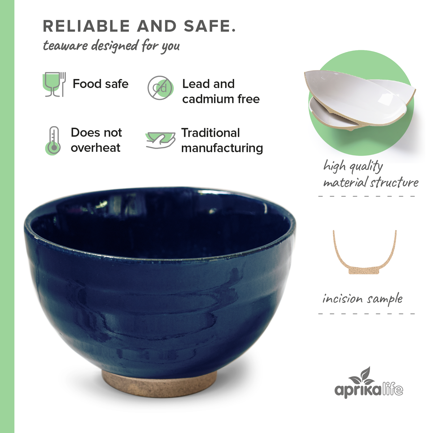 Dark Navy Blue Ceramic Matcha Bowl