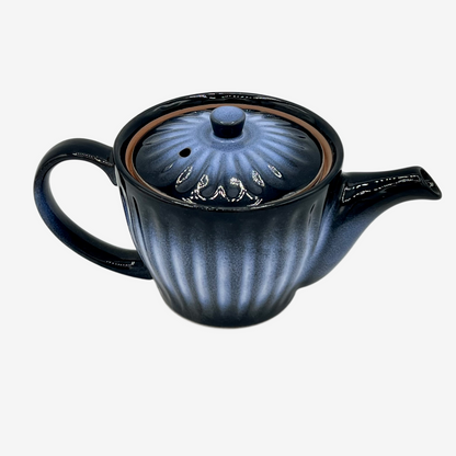 Kiku Aurora Blue Kyusu - Japanese Teapot Teaware Inoue Tea