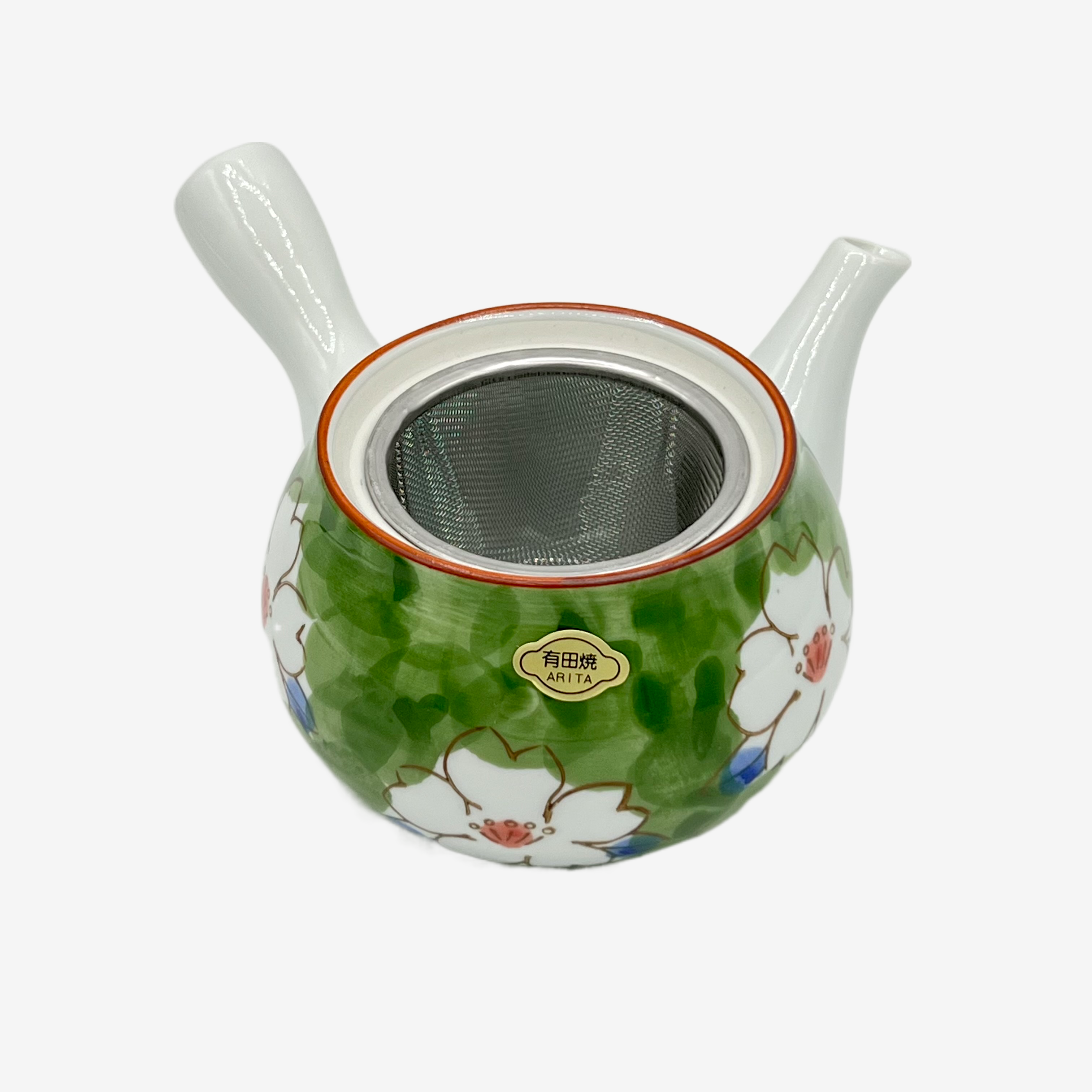 Imari Hana Green Arita Kyusu - Japanese Teapot Teaware Inoue Tea