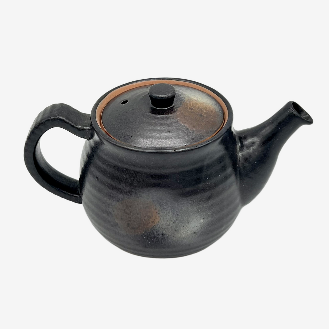 Bizen Fu Black Kyusu - Japanese Teapot Teaware Inoue Tea